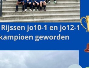 Gisteren zijn onze JO10-1 en JO12-1 kampioen geworden. 