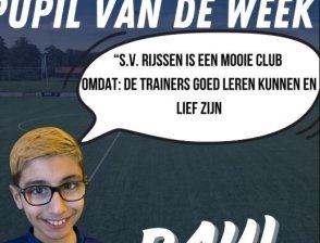 Raul Choury is pupil van de week op zaterdag 11 maart 2026