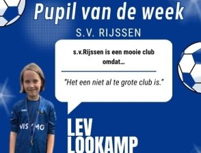 Lev Lookamp is pupil van de week op zaterdag 26 september 2026