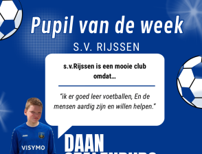 Daan Stalenburg is pupil van de week op zaterdag 3 oktober 2026