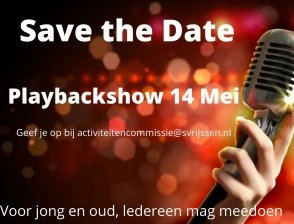  Save the Date : Playbackshow  14 Mei