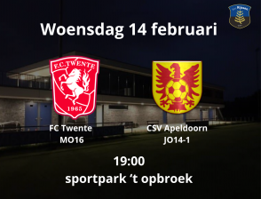 FC Twente MO16 tegen CSV Apeldoorn JO14-1