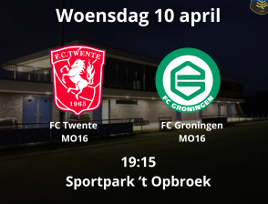 FC Twente MO16 tegen FC Groningen MO16