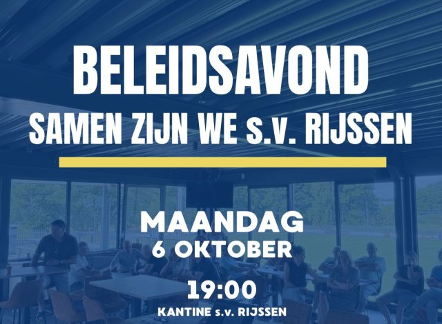 Beleidsavond / Brainstormavond